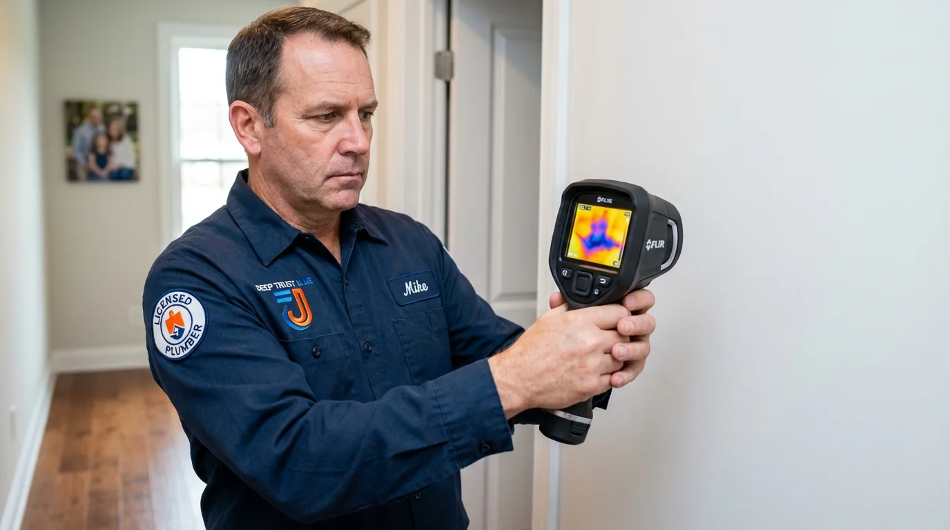 Thermal imaging leak detection by Johns Plumbing LLC in Groveland